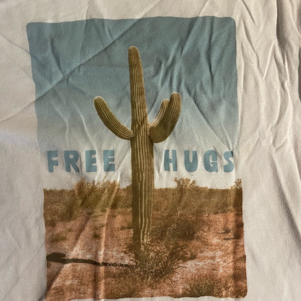 Old Navy White Crewneck Tee with Blue Stripe